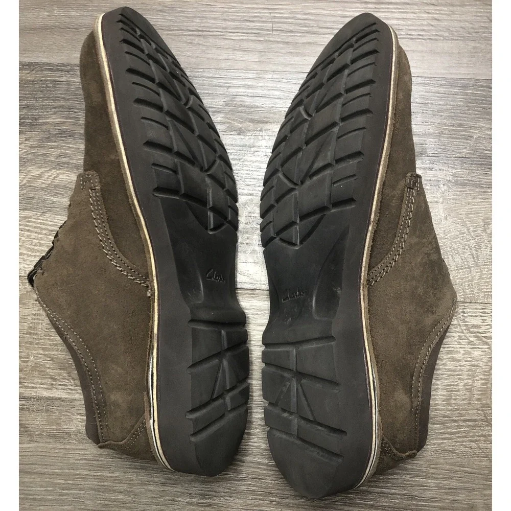 Clarks Oxford Shoes Men's 11.5 Brown Suede Eastford Low‎